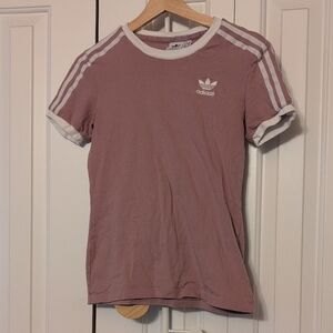 Adidas Pink Shirt with White Details